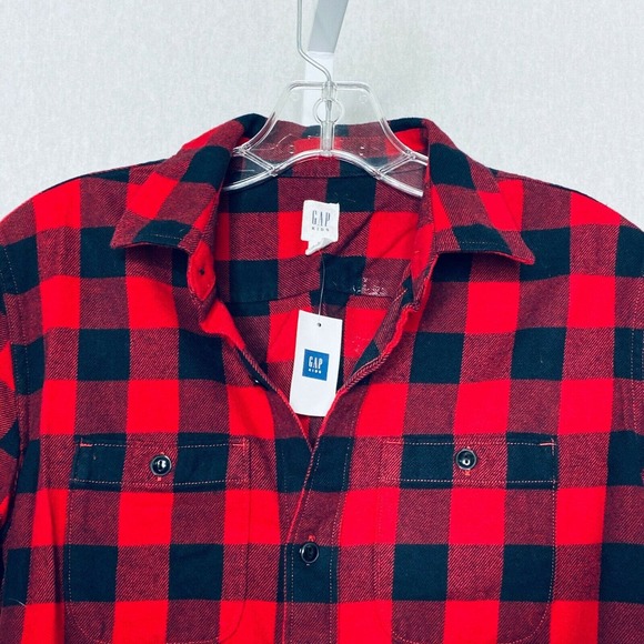 Gap Kids Boy's Flannel Collared Shirt Size XXL NWT - Picture 4 of 6